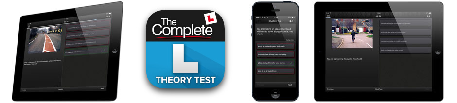 The Complete Theory Test 2019 DVSA Revision app for iOS and Android